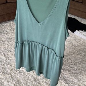 Green, flowy tank top
